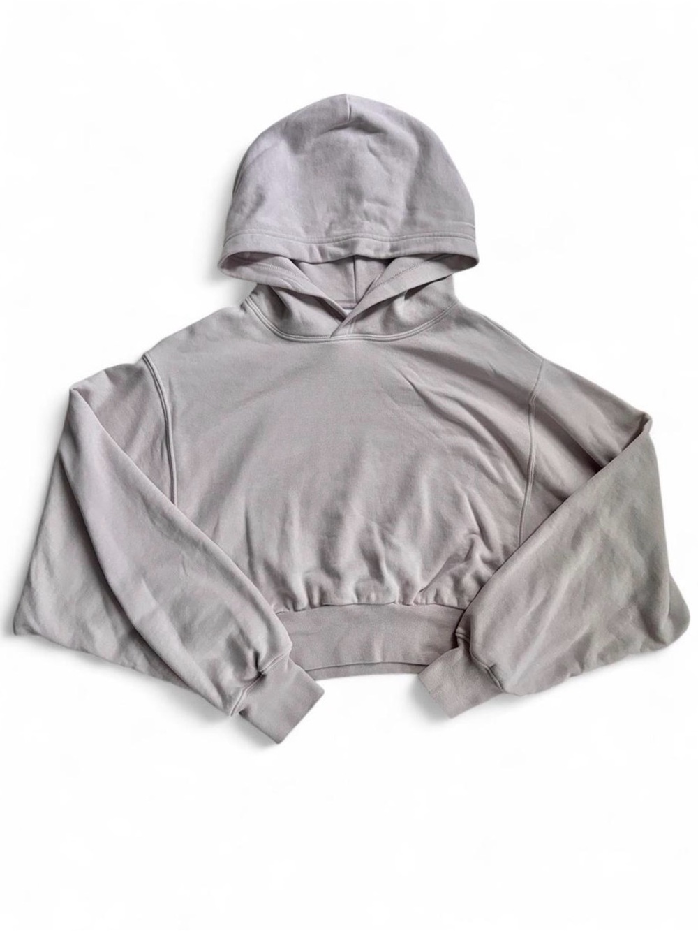 New Aritzia Tna Airy AF Fleece Cropped Hoodie Lilac Purple Size S